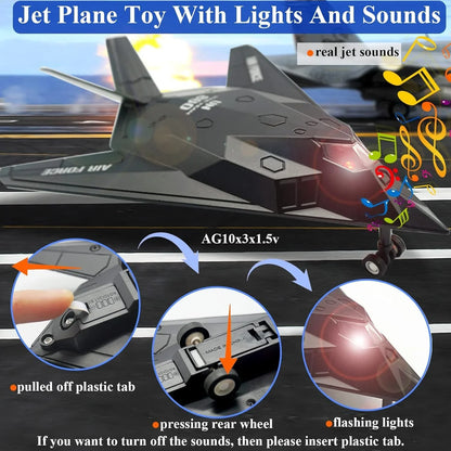 Airplane: 1:400 Scale Stealth Attack Jet Model – Premium Die-Cast Collectible Plane (V22 Type) - Jaiman Toys