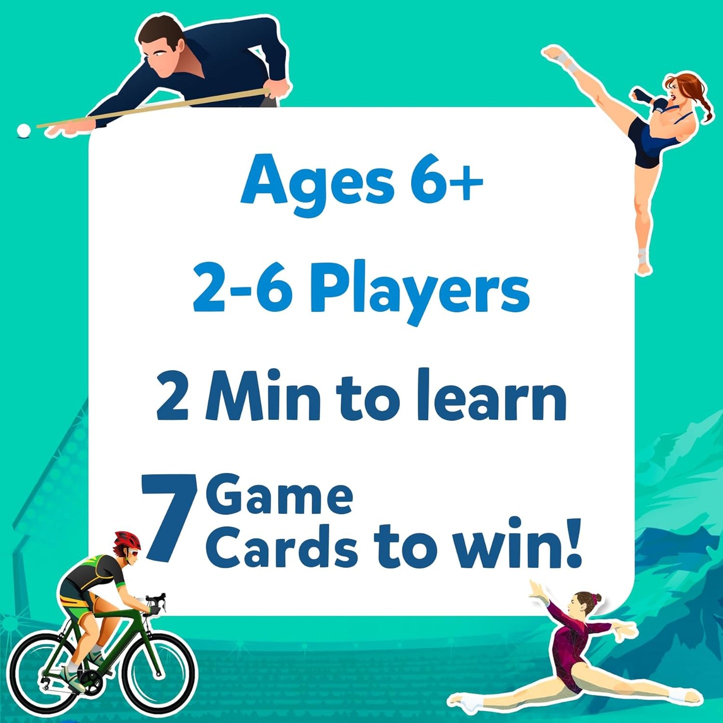 Skillmatics Card Game - Guess in 10 Sports, Perfect for Boys, Girls, Kids, and Families Who Love Board Games and Educational Toys, Travel Friendly, Gifts for Ages 6, 7, 8, 9