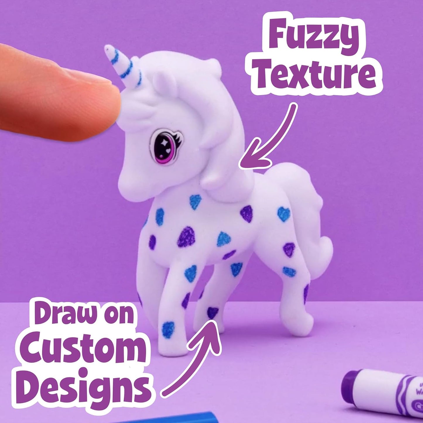Crayola Scribble Scrubbie Confetti Party, 4 Washable Pets, 6 Markers & 1 Scrub Brush, Non-Toxic, Gift for Kids