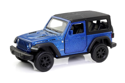 RMZ City 1:36 Jeep Wrangler Rubicon Alloy Diecast Model Car – Pull Back & Go | Openable Doors | 2 Color Variants
