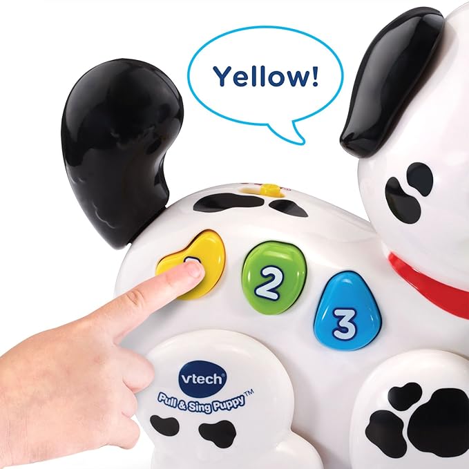 VTech Pull and Sing Puppy | Interactive Pull-Along Learning Toy with Lights, Music, Numbers & Sensory Play for Babies and Toddlers