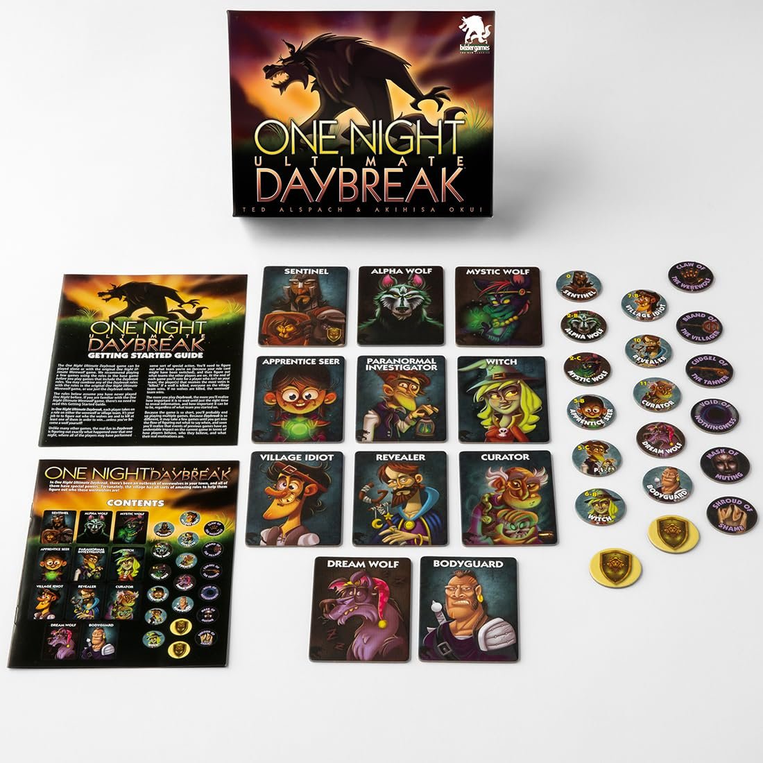 Bezier Games One Night Ultimate DAYBREAK Board Game! Multi-Color- 3 to 7 Players, Age 8+