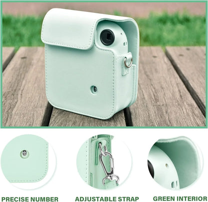 Pop & Snap in Style – Mini 12 Camera Case with Strap (Perfect Fit for Instax Mini 12) - Mint Green - Jaiman Toys