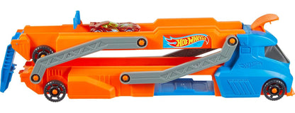 Hot Wheels Speed Track Transporter | 2-in-1 Hauler & 30+ Inch Raceway | Includes 1:64 Scale Car