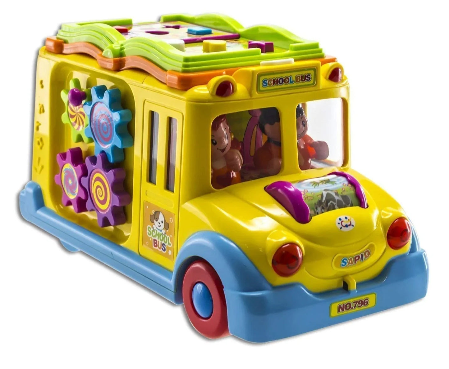 Intellectual School Bus Activity Toy Vehicle with Music, Sounds, and Lights (Multicolour) (Bus)