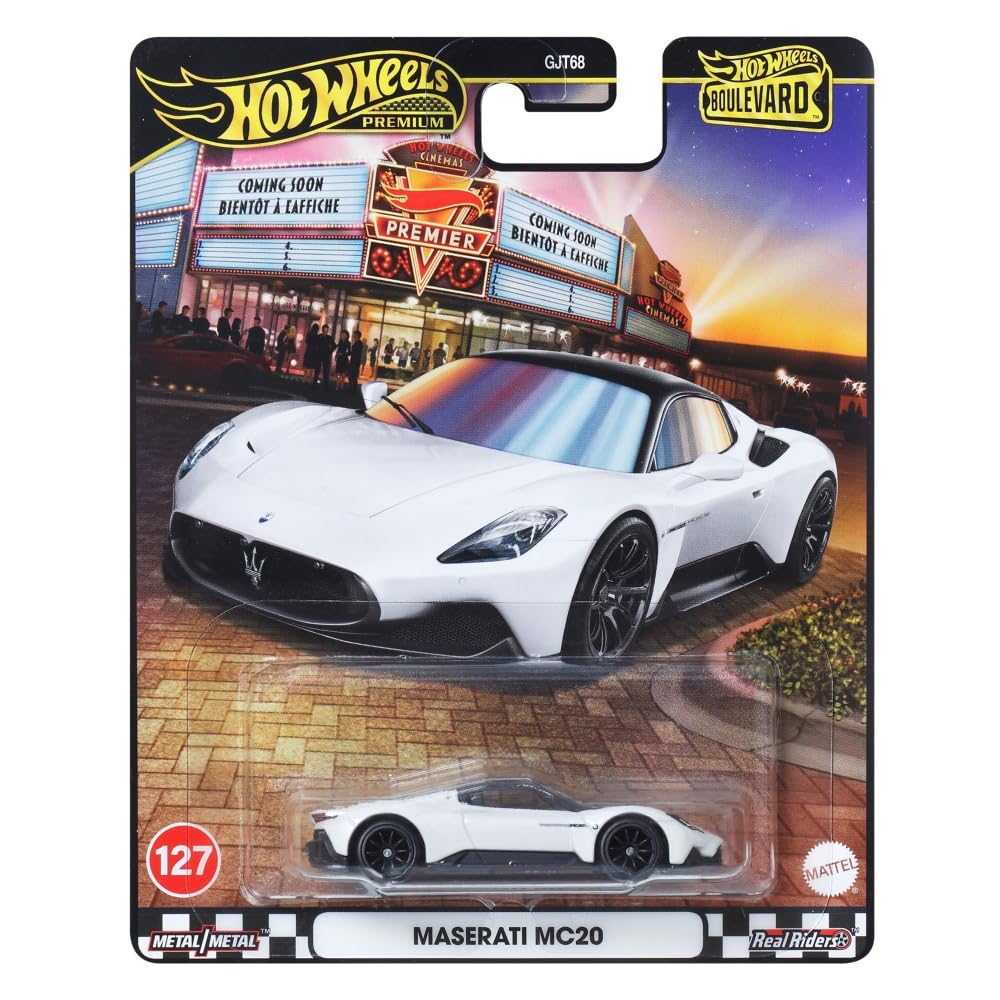 Hot Wheels Boulevard™ Maserati MC20 White 1:64 Premium Die-Cast Car – Collector Edition