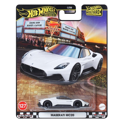Hot Wheels Boulevard™ Maserati MC20 White 1:64 Premium Die-Cast Car – Collector Edition