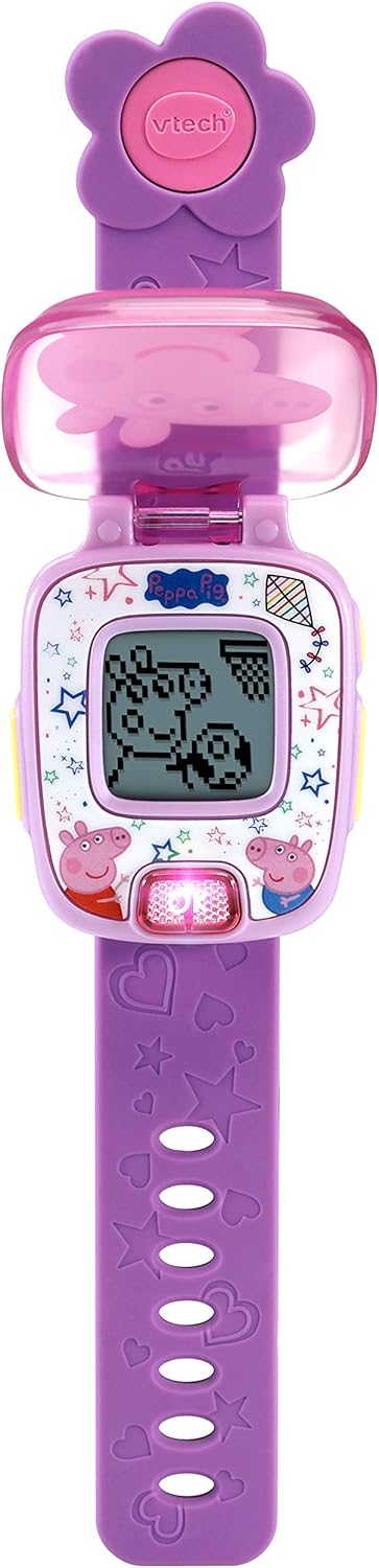 VTech Peppa Pig Learning Watch | Interactive Educational Kids Watch with Games, Alarm, Timer & Digital Clock | Purple