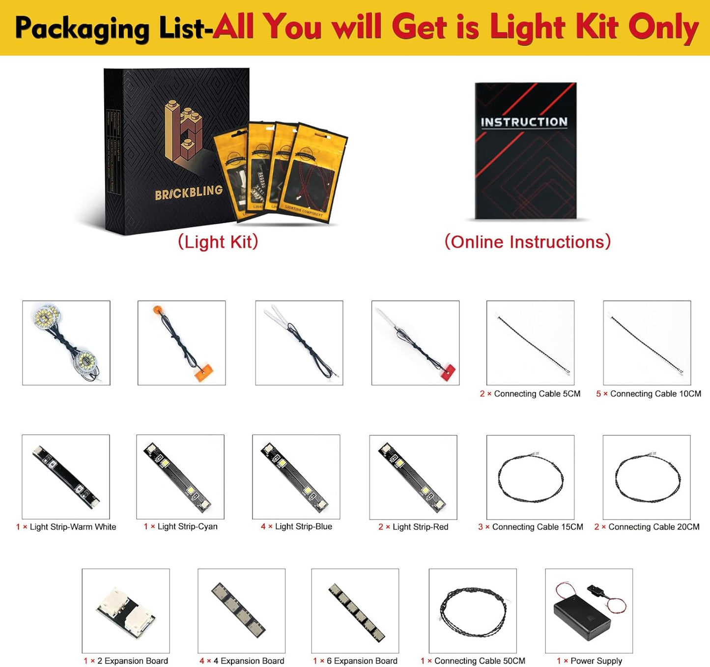 BrickBling LED Light Kit Compatible with Lego Technic Fast and Furious Dodge Charger R/T Car 42231