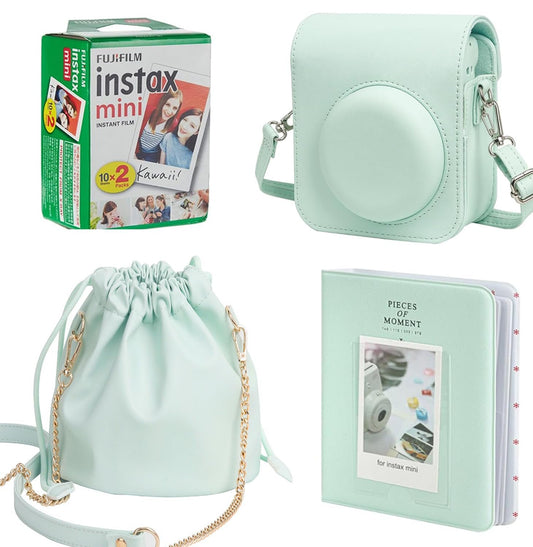 Fujifilm Instax Mini 12 Accessories: 1 PU Camera Case + 20 Films Shot + 1 Photo Album + 1 PU Camera Pouch