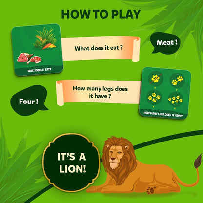 Skillmatics Card Game - Guess in 10 Junior World of Animals for Kids, Boys, Girls, and Families Who Love Board Games and Educational Toys, Travel Friendly, Gifts for Ages 3, 4, 5, 6