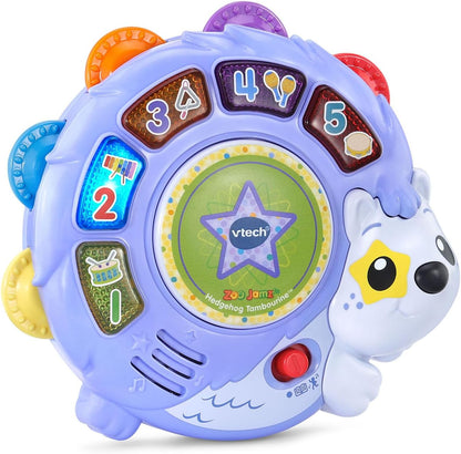 VTech Zoo Jamz Hedgehog Tambourine Interactive Musical Toy for Toddlers | Learning Instrument with Lights, Games & Songs