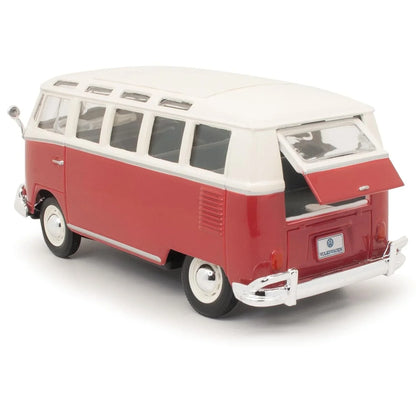 Maisto 1:25 Scale (≈1:24) Die‑Cast Volkswagen Samba Bus “Samba” – Red & Beige (Model 31956) - Jaiman Toys