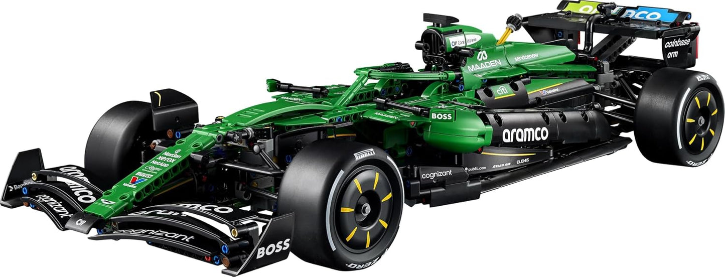 LEGO Technic 42240 Aston Martin Aramco AMR25 F1 Car 1:8 Scale Building Set for Adults, 1547 Pieces