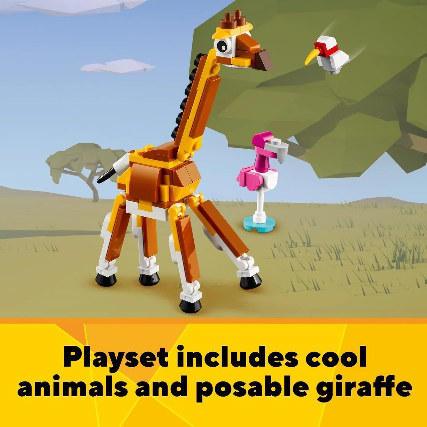 LEGO 31116 3in1 Safari Wildlife Tree House Building Kit (397 Pieces) - Jaiman Toys