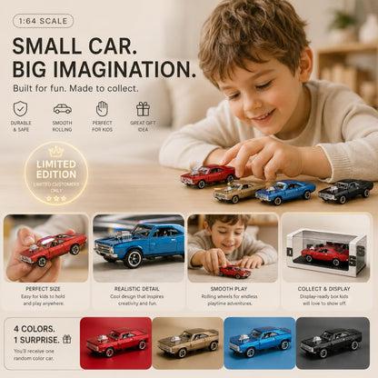 DC JAMS Limited Edition Diecast Car 1:64 Scale | Full Metal Body Muscle Car Replica