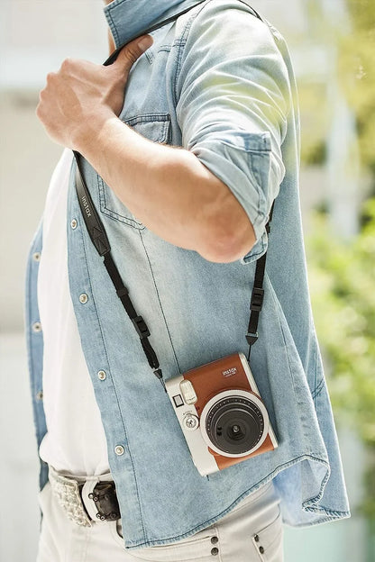 Fujifilm Instax Mini 90 Camera + 20 Shot Films + 1x Instax Photo Storage Box (Brown, Instax Mini 90) - Jaiman Toys