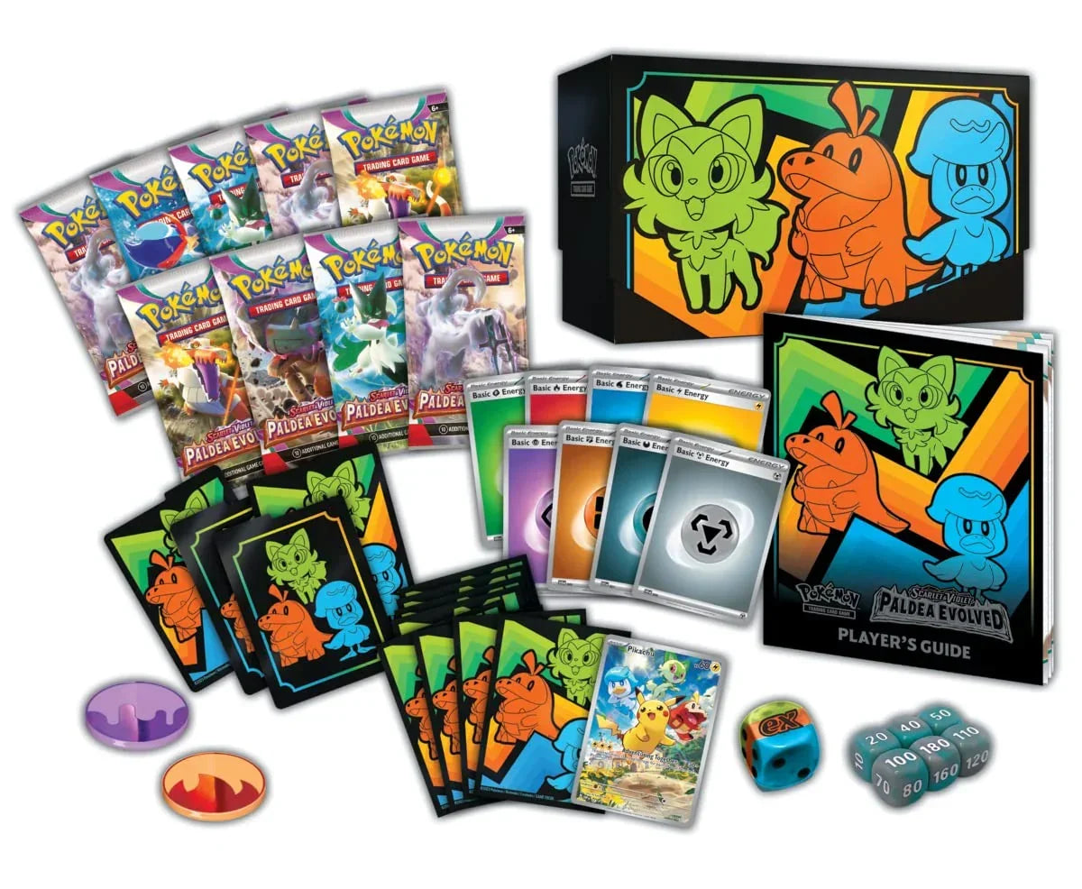 Original Pokémon TCG Scarlet & Violet: Paldea Evolved Elite Trainer Bo –  Jaiman Toys