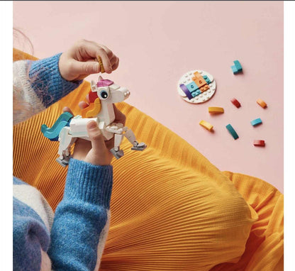 LEGO 31140 Creator 3in1 Magical Unicorn Building Set (145 Pieces) | Unicorn, Seahorse & Peacock Models | Fantasy Animal Toy for Kids 7+