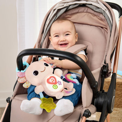 VTech Baby Rainbow the Cuddle Creature Musical Crib Hanging Toy with Lights, Sounds, Textures & Sensory Activities | Soft Plush Baby Toy