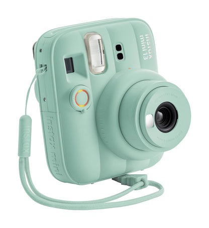 Fujifilm Instax Mini 13 Delight Box – Instant Camera Bundle with Instax Mini Film (10 Sheets), Crystal Carry Case & Photo Bunting – Lagoon Green