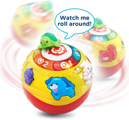 VTech Wiggle and Crawl Ball Interactive Musical Learning Toy for Babies & Toddlers | Multicolor