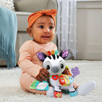 VTech Take Me with You Zebra | Interactive Musical Plush Zebra Toy with Mirror, Lights, Sounds & Sensory Activities