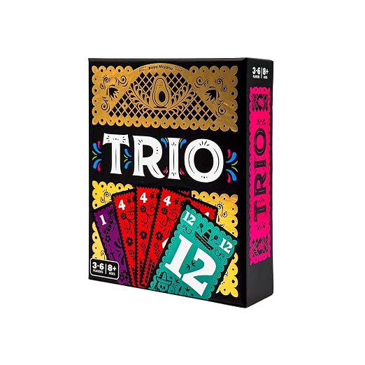 Trio Card Game by Blue Orange Games – Fast Deduction & Memory Family Game for Kids & Adults (3–6 Players, Ages 7+)