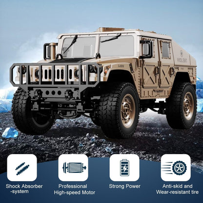 RC 4WD Military Climbing Truck 1:12 Scale | 2.4GHz Remote Control Off-Road Crawler with LED Lights, Independent Suspension & RTR Design