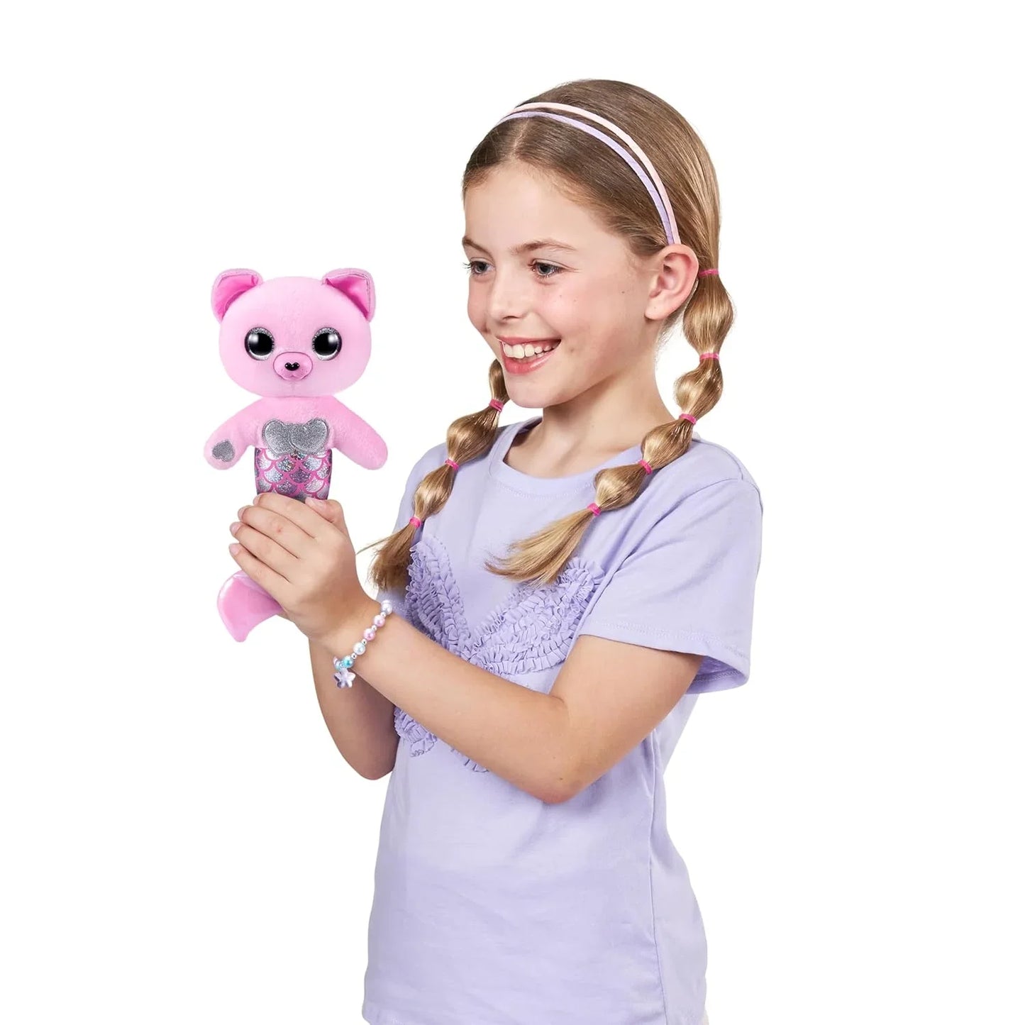 Pets Alive Furmaids by ZURU Mermaid Plush Interactive Light and Sound Girls Toy (Pink Rabbit) - Jaiman Toys