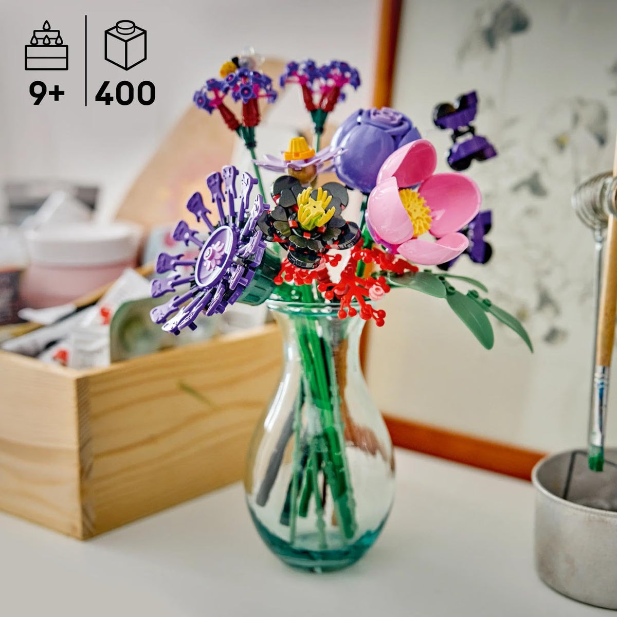 LEGO 11507 Botanicals Olivia Rodrigo’s Flower Bouquet – 11 Artificial Flowers, Music-Inspired Décor, 400 Pieces, Ages 9+