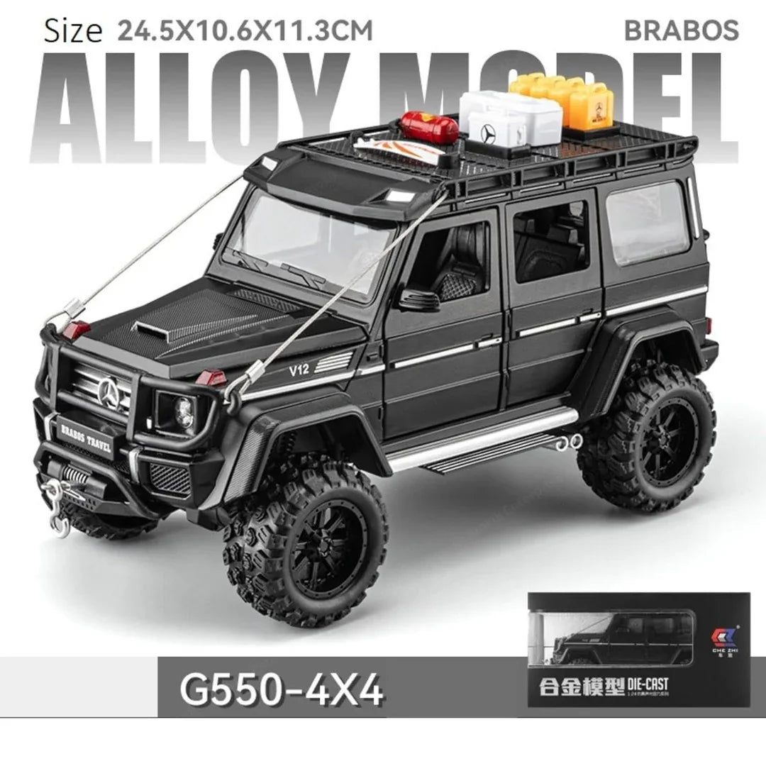 CHE-ZHI Mercades-Banz G550 4x4 Limited Edition Diecast Sports car Modified Pull Back Car with  Openable Doors & Sound Light Diecast Car  Model