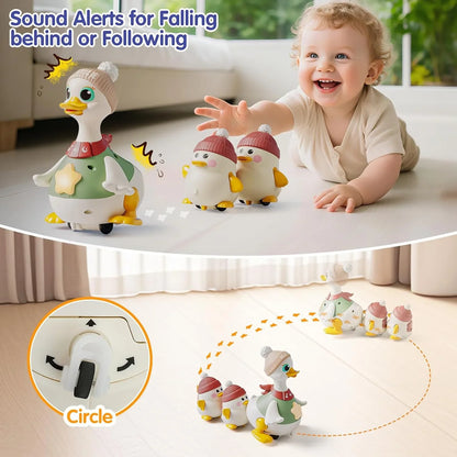HOLA Baby 3-Pack Swinging Ducks Toys – Light & Music Tummy Time Toys for 6–18 Months - Jaiman Toys