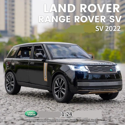 Joy Junction 1:24 Luxury Range Rover Diecast Model Car –  Land Rover Defender Die-Cast Model Car –  Alloy Metal Pull Back Toy Car with Openable Doors, Light & Sound