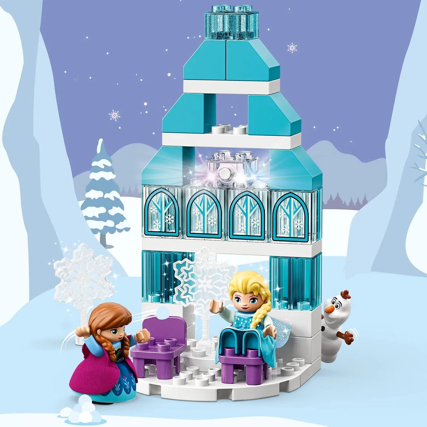 LEGO 10899 Duplo Frozen Ice Castle (59 Pcs) – Educational Building Blocks Set for Kids, Multicolor