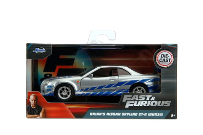 Jada Fast & Furious 1:32 Scale 2002 Nissan Skyline GTR R34 – Silver Die-Cast Car