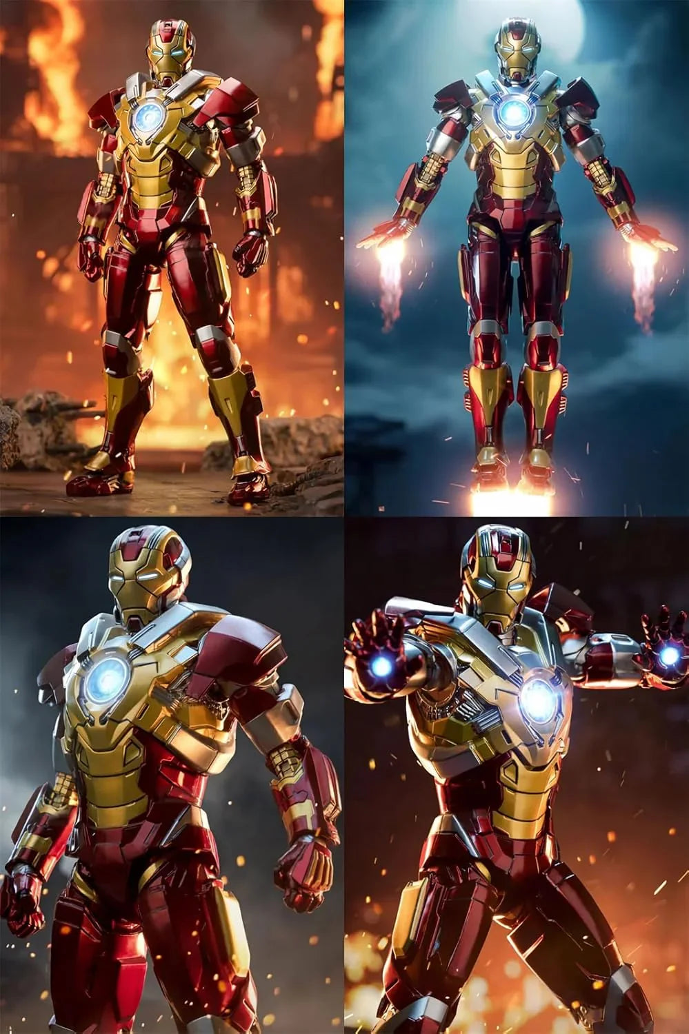 ZD Toys Marvel Iron Man Mark XVII (17) Heartbreaker 1/10 Scale 7” Action Figure – with Accessories - Jaiman Toys