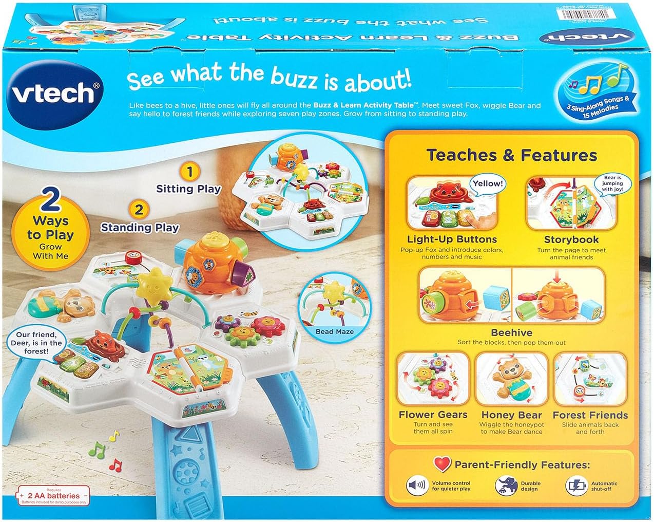 VTech Buzz and Learn Activity Table with Seven Interactive Play Zones