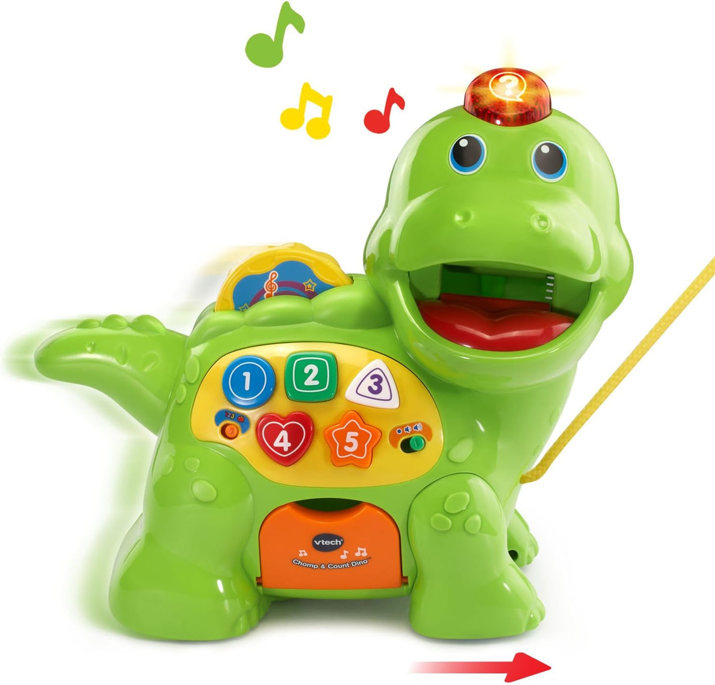 VTech Chomp and Count Dino, Green | Interactive Dinosaur Learning Toy with Feeding Coins, Numbers, Colors & Music for Toddlers