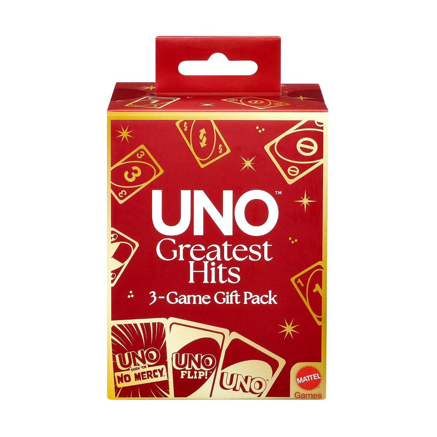 Mattel Games UNO Greatest Hits Gift Pack – UNO, UNO Flip & UNO Show ’Em No Mercy 3 Card Games Set