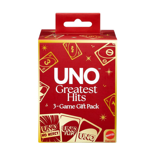 Mattel Games UNO Greatest Hits Gift Pack – UNO, UNO Flip & UNO Show ’Em No Mercy 3 Card Games Set