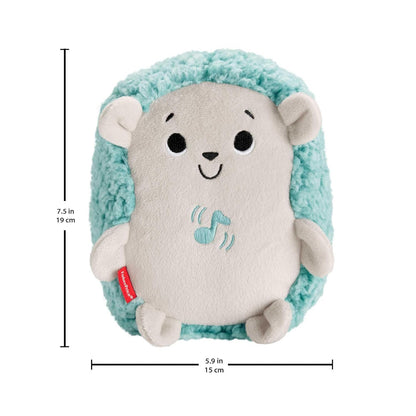 Fisher-Price Baby Hedgehog Musical Comforter Toy with Soothing Vibrations – Soft Plush Newborn Sleep Companion (Blue)