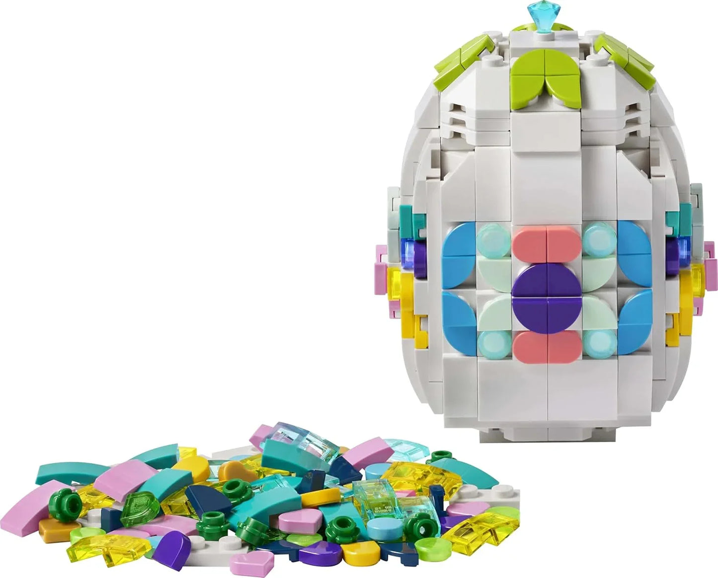 LEGO 40816 Decorative Easter Egg - Toy Ornament w/Colourful Decoration Pieces incl. Gold Hearts & a Gemstone - Arts and Crafts Gift for 9+ Year Old Girls & Boys