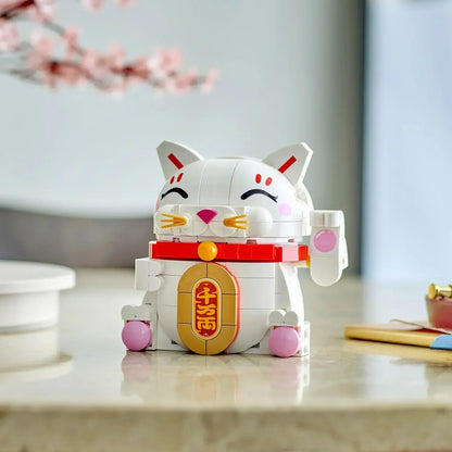 LEGO 40813 Lucky Cat - Building Set for Kids & Adults - Display Model Kit incl. an Animal Figure with a Waving Paw plus Gold Coin & Wish Decorations - Spring Festival Gift Idea