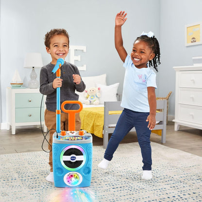 VTech Kidi SuperStar Jr. Karaoke Machine with Bluetooth® | Kids Portable Karaoke Speaker, Wired Microphone, LED Lights & Built-in Songs | Ages 3+