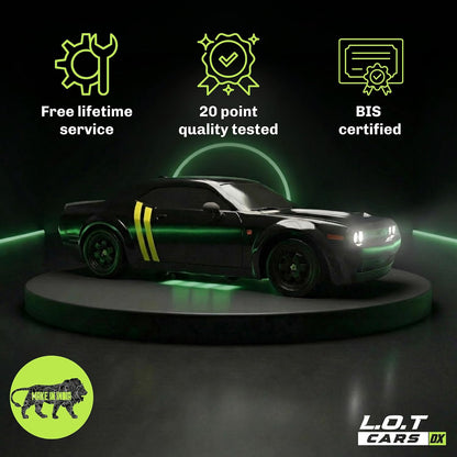 L.O.T Cars Shadow RC Drifter Tarmac Black | 1:20 Scale Remote Control Drift Car with 2.4GHz Wireless Remote, 4WD, Variable Speed Steering, LED Lights & Dual Speed Mode