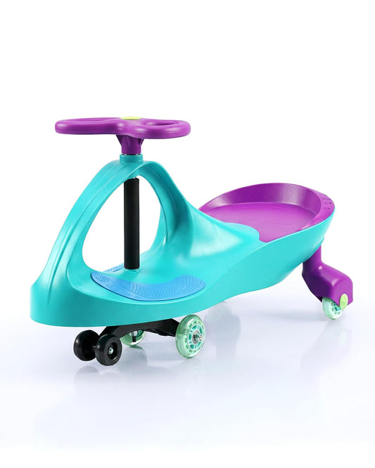 UB Junior Tygatec Swing Car Eco Ride-On Toy for Kids | Self-Propelled Wiggle Car | Manual Ride-On Car | No Battery Required | Smooth Steering | Indoor & Outdoor Play | Purple | for Kids, Teens & Adults