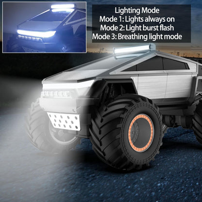 JRC 1:14 Q202 Alloy Cyberpunk RC Pickup – Off-Road Remote Control Car | LED Glowing Dynamics | Big Foot Monster Truck