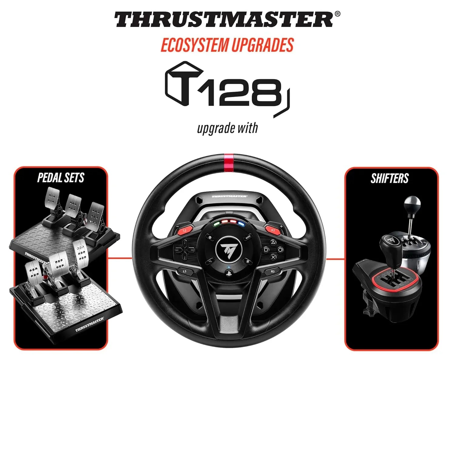 Thrustmaster T128P – Force Feedback Racing Wheel & Magnetic Pedals for PS5 / PS4 / PC - Jaiman Toys