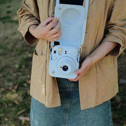 Pop & Snap in Style – Mini 12 Camera Case with Strap (Perfect Fit for Instax Mini 12) - Pastel Blue - Jaiman Toys